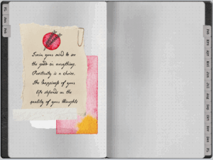 digitales Bullet Journal Zitat Februar 2022