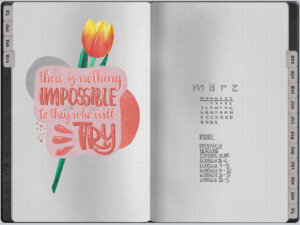 Bullet Journal März