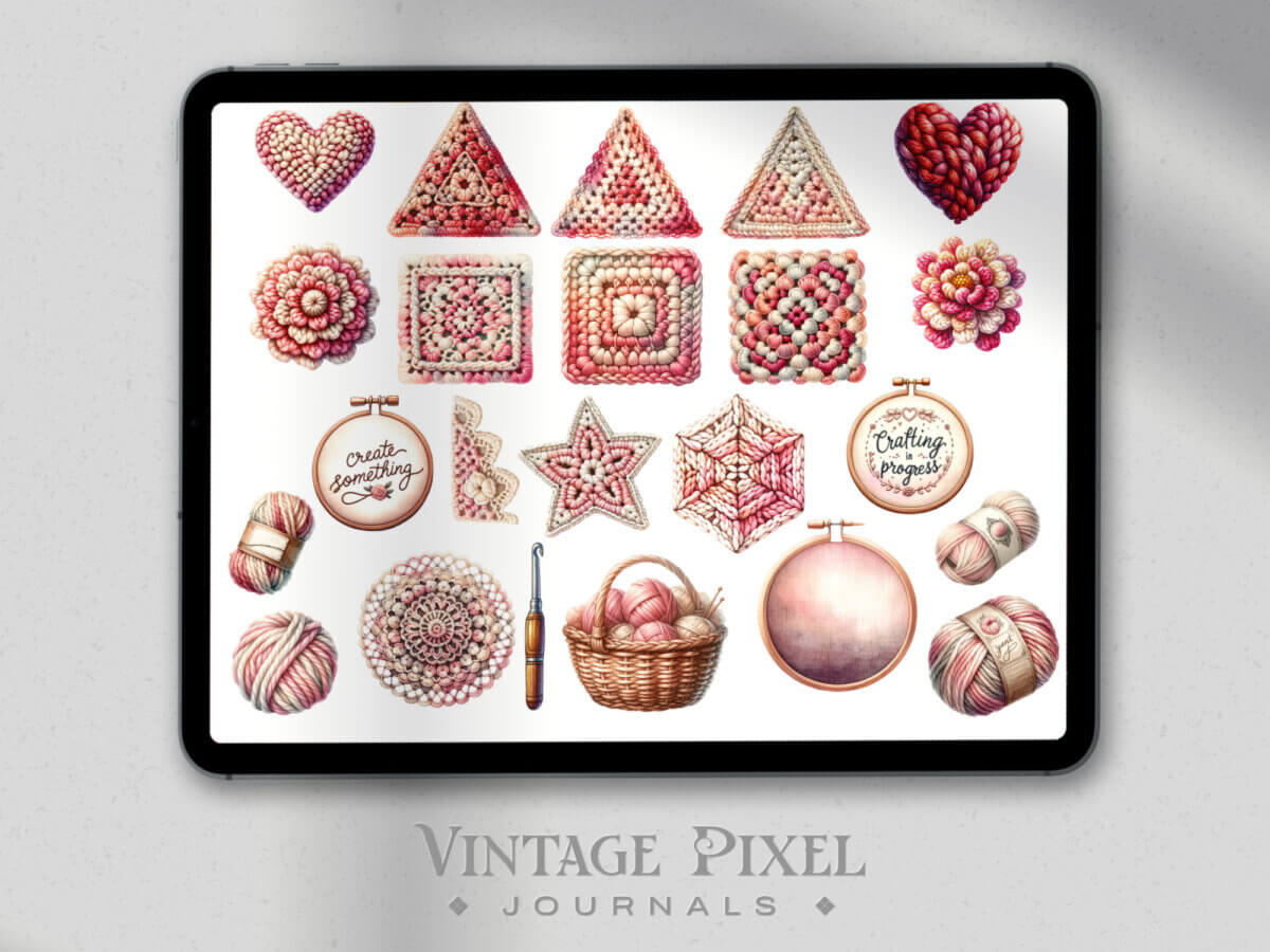 Digitales Stickerset Crochet Cuties