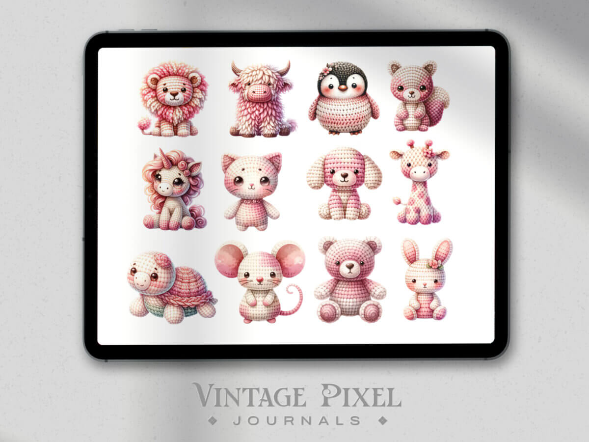 Digitales Stickerset Crochet Cuties