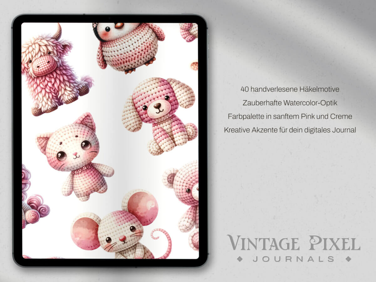 Digitales Stickerset Crochet Cuties