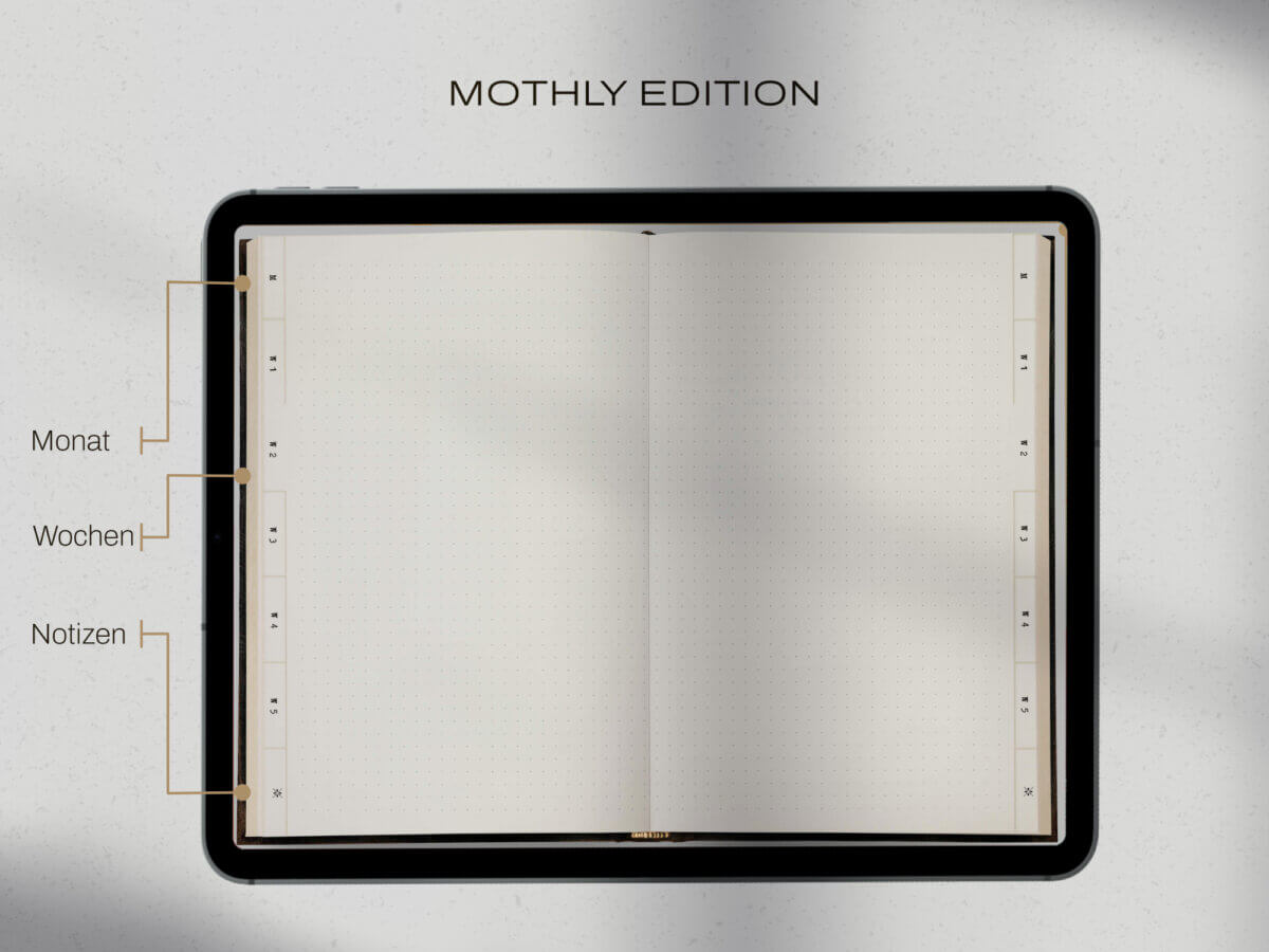 digitales Journal Black Vintage Monthly Edition