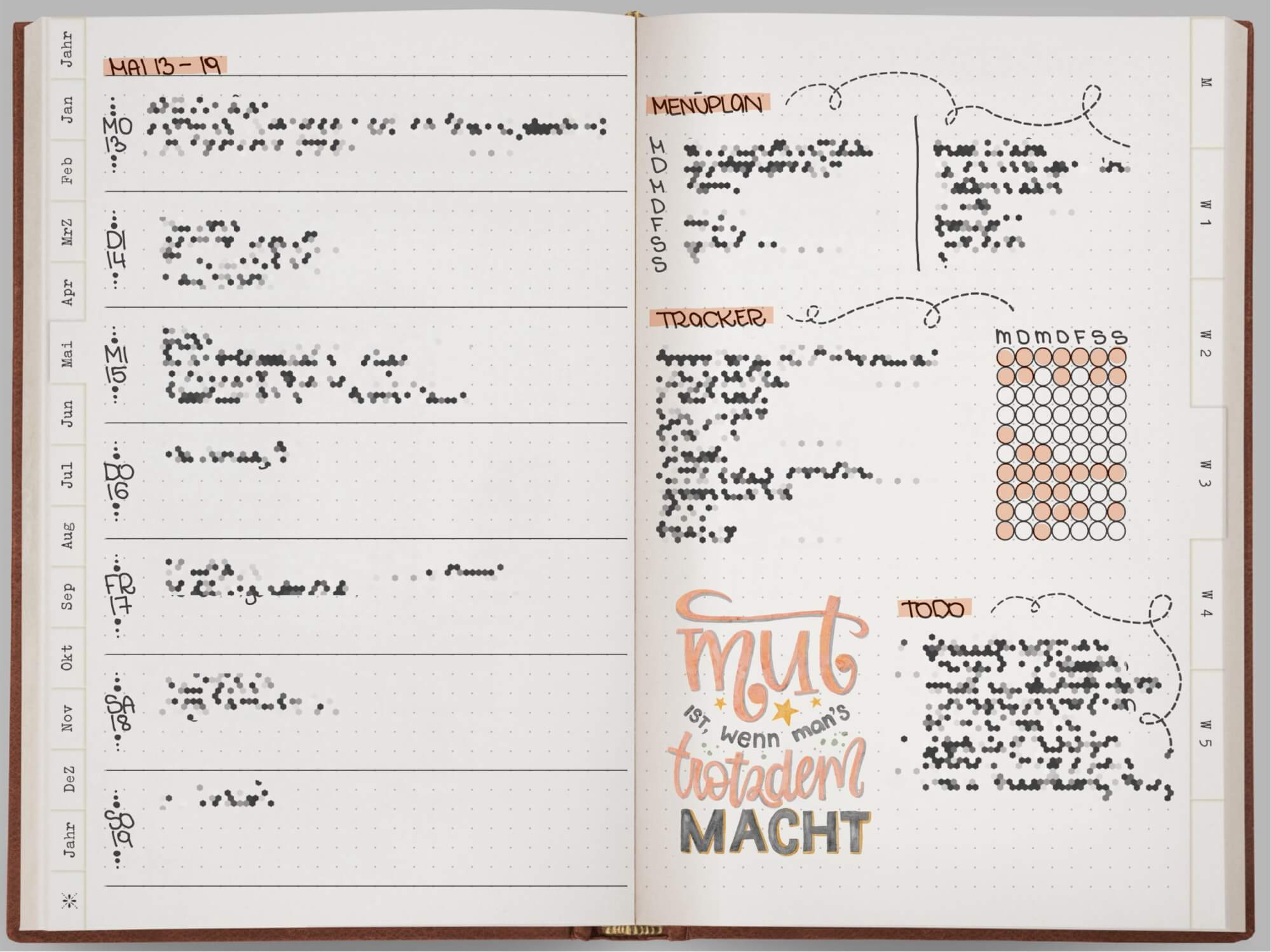 Zitate im Bullet Journal