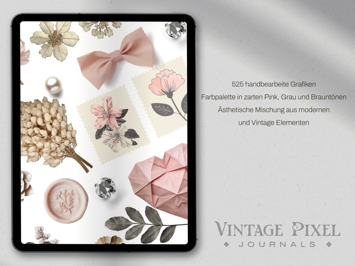 Vintage Pixel Journal Stickers
