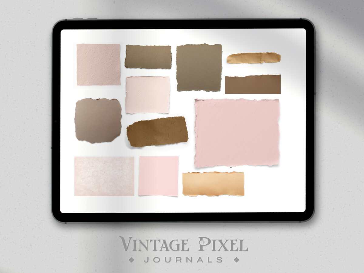 Vintage Pixel Journal Stickers