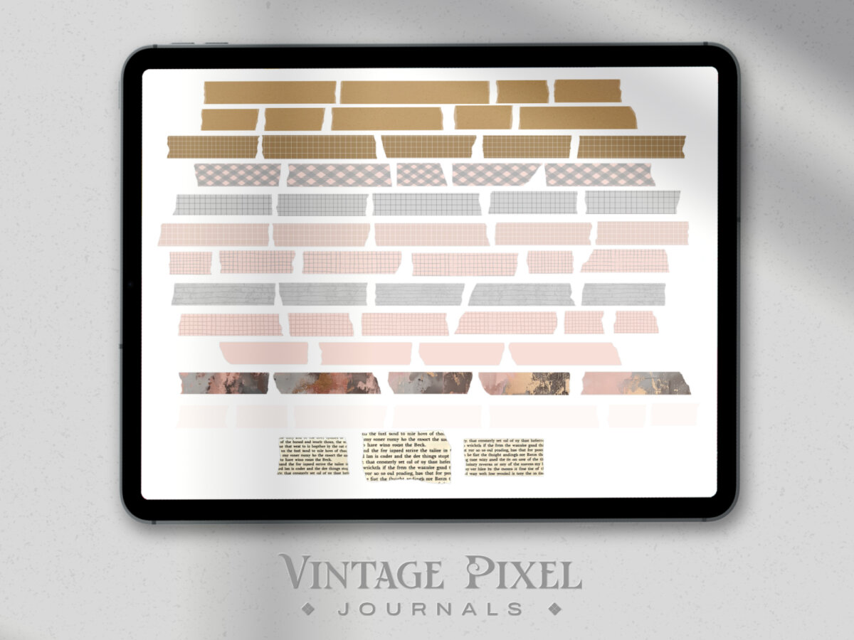 Vintage Pixel Journal Stickers