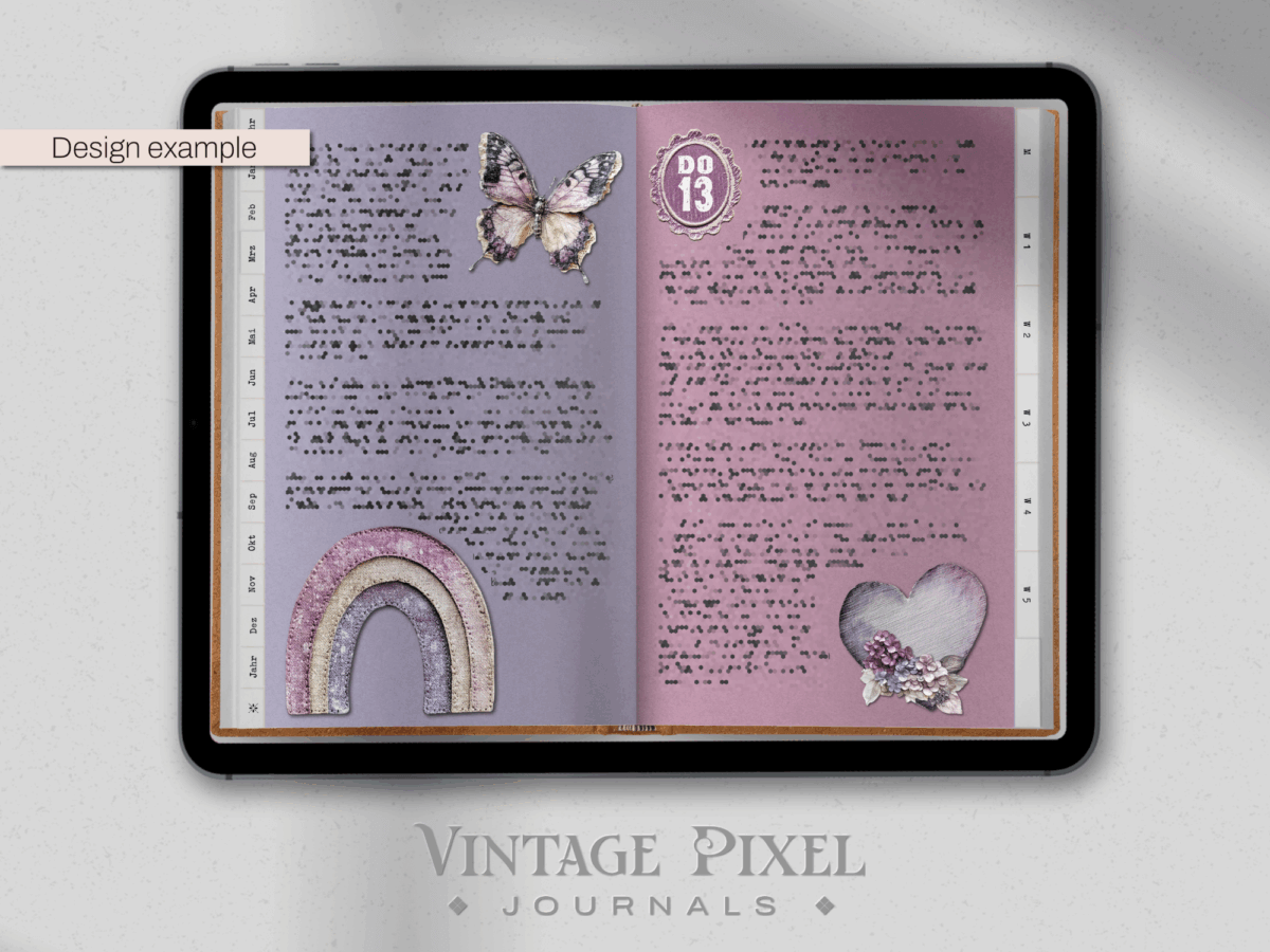 digitales Stickerset Junk Journal