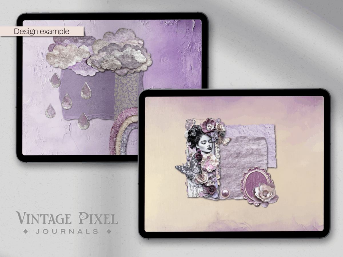 digitales Stickerset Junk Journal