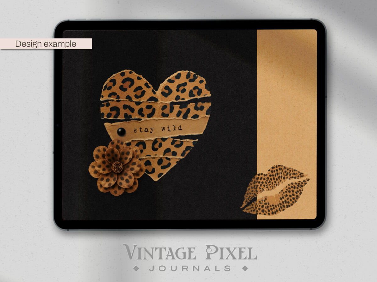 Digital Stickerset Leoprint Stay Wild