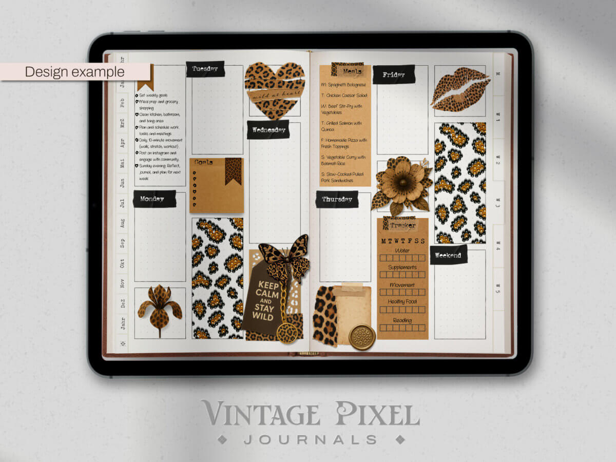 Digital Stickerset Leoprint Stay Wild