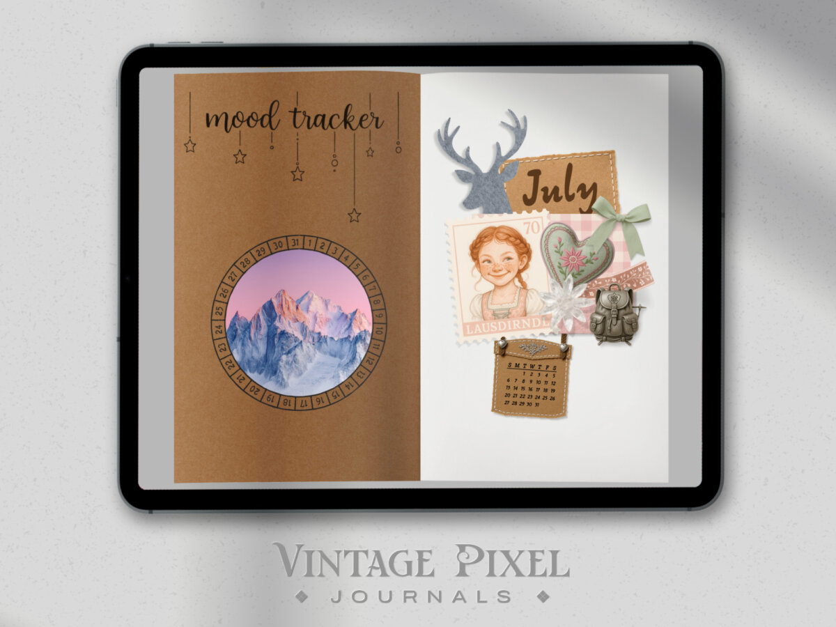 Digital Stickerset Alpenglühen